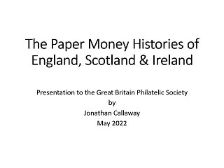 The Paper Money Histories of England, Scotland and Ireland