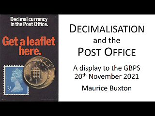 Decimalisation and the Post Office